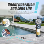 Pool Pump, PureBy 2.0HP 230v Energy Saving Two Speed In/Above Ground Pool Pump, 6840GPH Self-priming Swimming Pool Water Circulation Pumps with 1.25" & 1.5“ NPT Unions (2.0HP Two Speed 230V)