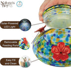 Nature's Way Bird Products GHF7 Hand Blown Illuminated Top Fill Hummingbird Feeder