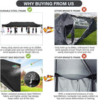COBIZI 10x30 Pop up Canopy Tent 10x30 Canopy with Sidewall Waterproof Heavy Duty Commercial for Parties Outdoor Garden Gazebo Tent, Carry Bag with Wheel(10x30ft with Sidewalls,Black)