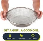 Round Soil Sifter for 5-Gallon Bucket (1/8-inch Mesh), Stainless Steel Garden Sieve with Handles