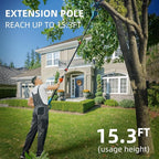 Cordless Pole Saw with 1 Max 20V*6Ah Battery, 8inch Chainsaw and Pole Tree Trimmer. Electric Pole Saw and Branch Cutter Battery Powered,15-Feet Reach for Tree Trimming and Pruning Saw with Bag