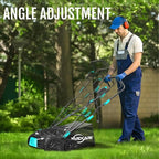 15Amp Lawn Dethatcher with 5-Position Depth Adjustment, 16-Inch 2-in-1 Dethatcher & Scarifier, 12-Gallon Collection Bag, Foldable Design for Easy Storage, Ideal for Lawn Care