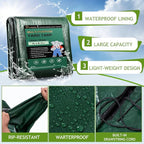 2 Pcs Leaf Tarp 9x9 Feet, Lawn Garden Leaf Tarp with 4 Drawstrings, Reusable Waterproof Poly Tarp Yard Waste Bags, All Purpose Protective Cover for Bikes, Furniture Cover, Tent Footprint