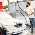 POHIR Pressure Washer Gun and 50FT Hose Kit, 3600 PSI Power Washer Gun Comes With 15in Extension Wand Parts 7 Nozzle Tips Quick Connect Set For Home Cleaning and Car Washing
