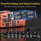 BELTTT 2000W Pure Sine Wave Inverter, Car Power Inverter 12V to 120V AC Converter for RV, Truck, Solar, Outdoor with Dual AC and 20A Socket, 5V 2.1A USB, Surge 4000W, Hardwire Port, Remote Controller