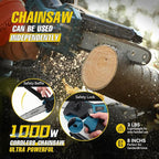 Cordless Pole Saw with 2 Max 20V*4Ah Batteries,8inch Chainsaw and Pole tree trimmer, Electric Pole Saw and Branch cutter Battery Powered,15-Foot Reach for Tree Trimming and Pruning