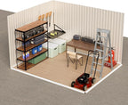 10x8 FT Outdoor Storage Shed with Foundation,Metal Aluminum Tool Sheds,Heavy-Duty Sheds with Sloped Roof, Air Vent and Hinge Doors,Garden Shed Bike Shed for Backyard Patio Lawn,Cream White