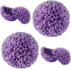 Goplus 11 Inch Topiary Balls Artificial Outdoor Set of 2, Faux Boxwood Ball, Fake Plant Sphere, Round Artificial Plant Balls for Front Door, Porch, Backyard, Balcony, Home Décor (Purple)