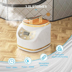 Home Steam Sauna Box, Portable Sauna for Home, Steam Sauna Tnet Full Size Single Person Sauna with 3.0L&1500W Steamer, Remote Control, Foldable Chair & RGB LED Light （Silver）
