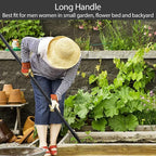 Oliynedy Stirrup Hoe Cultivator Garden Tool Heavy Duty,Scuffle Loop Hula Action Hoe Weeding Gardening Hand Tools for Women Kids Men,Metal Weeder Scraper Garden Hoe Rake Weed Puller Long Handle 32-72