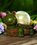 Qeeman Turtle Outdoor Garden Statues: Lawn Ornaments for Outside Yard Patio Balcony Landscaping Figurine Decor - Birthday Gifts for Mom Grandma Women Dad Lover Sister
