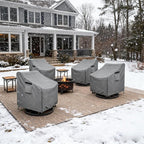 Patio Swivel Chair Cover 4 Pack,Waterproof Heavy Duty Outdoor Chair Covers,Outdoor Swivel Chair Cover for Patio Furniture Covers(30 W x 34 D x 38.5 H inches),Grey