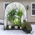 Portable Greenhouse for Outdoors, Green House Tent with Durable Bubble Film Cover and Zippered Door,Walk-in Mini Green House with Removable Mat for Indoor Outside Protecting Plant,59x59x75 Inch