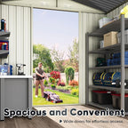 Quictent 6X4 FT Metal Storage Shed, Easy Assemble, Lockable Outdoor Garden Shed Waterproof Shed for Bike Storage, Tool Storage, Temporary Storage with Combination Lock(5.1X3.8 FT Base, No Floor)