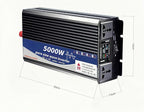 5000 Watt Power Inverter 72V DC to 220V AC Converter, RV Inverter, LED Display with 2 AC Outlets Dual Fans Radiating for RV, Camp and Home, Electric Tool Pure Sine Wave Inverter (220V, 5000W 72V)