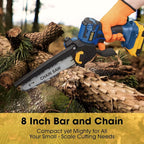 Mini Chainsaw for Dewalt 20V MAX Battery, 8-Inch Brushless Cordless Pruning Chainsaw, 24.6FT/S Fast Powerful Cutting, 4000RPM Electric for Wood Cutting(Battery Not Included)