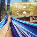 ANYOO Cotton Hammock Portable Camping Hammocks for Hanging Sturdy Garden Comfortable Fabric Hammock with Tree Straps Up to 660lbs with Travel Bag for Camping Outdoor/Indoor Patio Backyard