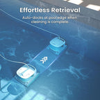 Automatic Robotic Pool Vacuum Cleaner, Wall Climbing/Waterline Scrubbing, Top Load Large Filter, Ideal for Above/In-Ground Pools up to 40 FT Length, Smart Navigation, Ultra Cleaning Modes, Dual Inlet