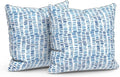 LVTXIII Set of 2 Patio Throw Pillows Waterproof 18"x18" Fade Resistant Outdoor Throw Pillows with Inserts, Fluffy Decorative Garden Toss Pillow Cushions for Home Patio Coach Sofa Use, Pebble Blue