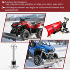 Lasnten 4 Pcs Snow Plow Skid Shoes Heavy Duty Replacement Kit Compatible with M91-50021 M91-50023 ATV UTV 4501-0702 4501-0577(5/8" Shaft Size)Shaft with Lynch Pins Washers and Rubber Bumpers