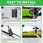 Pathway Landscaping Lighting, Low Voltage 5cct Modes Garden Path Light LED 12V, Outdoor Waterproof Sidewalk Lights, 5W 200LM Oil Rubbed Bronze Aluminum for Outside Walkways Yard (12 Pack)