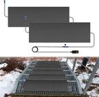 Snow Melting Mats Outdoor for Stairs,10 x 30 in 2 Pack No-Slip Heated Outdoor Mats with 10 ft Power Cord, 3 in/h Speed Snow and Ice Melting Pads for Winter Outdoor Stairs, Steps Snow Removal