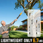 Cordless Pole Saw 8-Inch Compatible with Dewalt 20V MAX Battery, Electric Pole Saws for Tree Trimming Battery Powered, Extension Up to14.2-Feet Pole Chainsaw (Battery not Included)