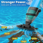 Cordless Pool Vacuum, Rechargeable Handheld Pool Vacuum Cleaner for Above Ground Pools, Fast Charging, Long Runtime, Ideal for Sand and Debris