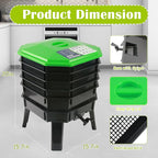 5-Layer Tray Worm Composter, Sustainable for Both Indoor & Outdoor, Worm Compost Bin for Vermicomposting Starter, Recycling Food Wastes