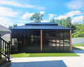 PURPLE LEAF 12' X 20' Sunroom Patio Hardtop Gazebo Double Top Galvanized Steel Roof Outdoor Screen House Aluminum Solarium Backyard Sun Room