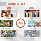 Outsunny Tumbling Compost Bin Outdoor 360° Dual Chamber Rotating Composter 43 Gallon, Orange
