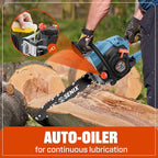 SENIX 18" Gas Chainsaw 49cc Gas Powered Chainsaws, Cordless Chain Saw for Wood Cutting and Tree Trimming, Loop Handle, CS4QL-L1