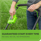 Greenworks 40V 16" Brushless Cordless (Push) Lawn Mower + Blower (350 CFM), 4.0Ah Battery and Charger Included (75+ Compatible Tools)