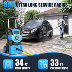 Professional Pressure Cleaner 5000 PSI,4.0 GPM Heavy Duty Power Cleaner with 4 Nozzles,Foam Cannon,33FT Hose and 500ml Soap Bottle for Home/Cars,Blue