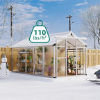 6x10 FT Greenhouse for Outdoors, Large Aluminum Greenhouses with Roof Vent and Quick Setup Structure, Greenhouse Heavy Duty with PC Panels, Walk-in Green Houses for Winter Garden,Backyard,Patio,Lawn