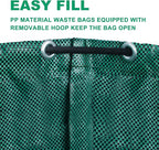 Hugeleaf 3 Packs 72 Gallon Reusable Yard Waste Bags, Collapsible Leaf Bags with Reinforced Handles, Extra Large Heavy Duty Garden Waste Bags for Leaves Garden Clean Up