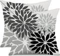 DFXSZ Outdoor Throw Pillow Covers 16x16 Inch Set of 2 Waterproof Spring Summer Geometric Elegant Black Grey Outdoor Pillow Covers for Patio Funiture Garden Couch 158X16