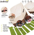 Outdoor Chair Covers 2 Pack, (35W x37D x38H inches)100% Waterproof Heavy Duty Patio Furniture Covers ,Outdoor Furniture Covers Waterproof for Patio Chair Covers,Beige&brown
