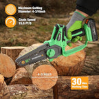 WORKPROX Mini Chainsaw Cordless, 6 inch Handheld Electric Chain Saw with Type-C Fast Charging Battery 20V 2.0Ah, Pruning Saw for Tree Branches, Wood Cutting, Garden Gifts for Men Women