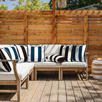 LVTXIII Set of 2 Patio Throw Pillows Waterproof 16"x16" Fade Resistant Outdoor Throw Pillows with Inserts, Fluffy Decorative Garden Toss Pillow Cushions for Home Patio Coach Sofa Use, Cabana Black