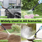 Portable Cordless Pressure Washer,1220PSI Battery Powered Wash Pressure Car Washer with 6 in 1 Nozzle,21V Battery Power High Pressure Handheld Car Washer for House,Floor,Plants,Garden,Camouflage