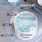 WAVYEASE Portable Bath Tub for Adults -(31.5"L x 26"H) Foldable Cold Plunge Tub for Recovery - Collapsible Soaking Bath Tub for Shower Stall Home SPA - Outdoor Ice Bathtub for Athletes (White)