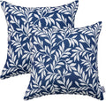 Outdoor Pillows, Pack of 2 Waterproof Decorative Throw Pillows with Inserts, 18”x18” Square Pillows for Bed, Couch, Sofa and Patio Furniture