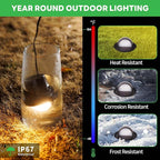 Low Voltage Well Lights LED, 5 Colors Temp (1800K-5000K) 12V in-Grade Landscape Lights, Outdoor IP67 Waterproof, 4" Wired Directional Aluminum ORB for Path Yard 6W 420LM 10 Pack