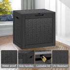 31 Gallon Outdoor Storage Box, Resin Deck Boxes Outdoor Waterproof For Patio Furniture, Garden Tools, Pool Supplies, Durable And UV Resistant, Lockable(2Box,a set)