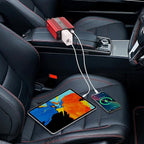 300W Power Inverter DC 12V to 110V AC, Durable Aluminum Housing Car Charger Adapter with 1A USB Charging Port, 1.6ft Car Plug in Cigarette Lighter Outlet for Phone, Laptop