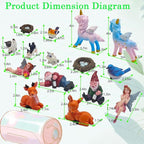 Kai Dream 15Pcs Fairy Garden Accessories, Fairy, Gnome, Animal Figurines, Miniature Resin Figurines