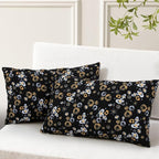 idee-home Outdoor Pillows with Inserts Included, Patio Outside Lumbar Pillows Waterproof Set of 2, 12 x 20 inch