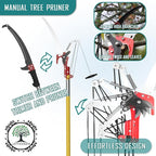 Pole Saws for Tree Trimming, 7.3-27 ft Extendable Tree Trimmers Long Handle Pruner, Sharp Steel Blade and Scissors High Branches Trimming, Tree Pruner, Tree Saw (7.3-27 ft with Scissors)