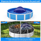 2 Pack Pool Pillow for for Above Ground Pools, 4x8 Ft Pool Air Pillow for Closing Winter Pool Winterizing Kit for Ground Pool, 0.5mm PVC Material, 2X 16.5Ft Rope (Blue)